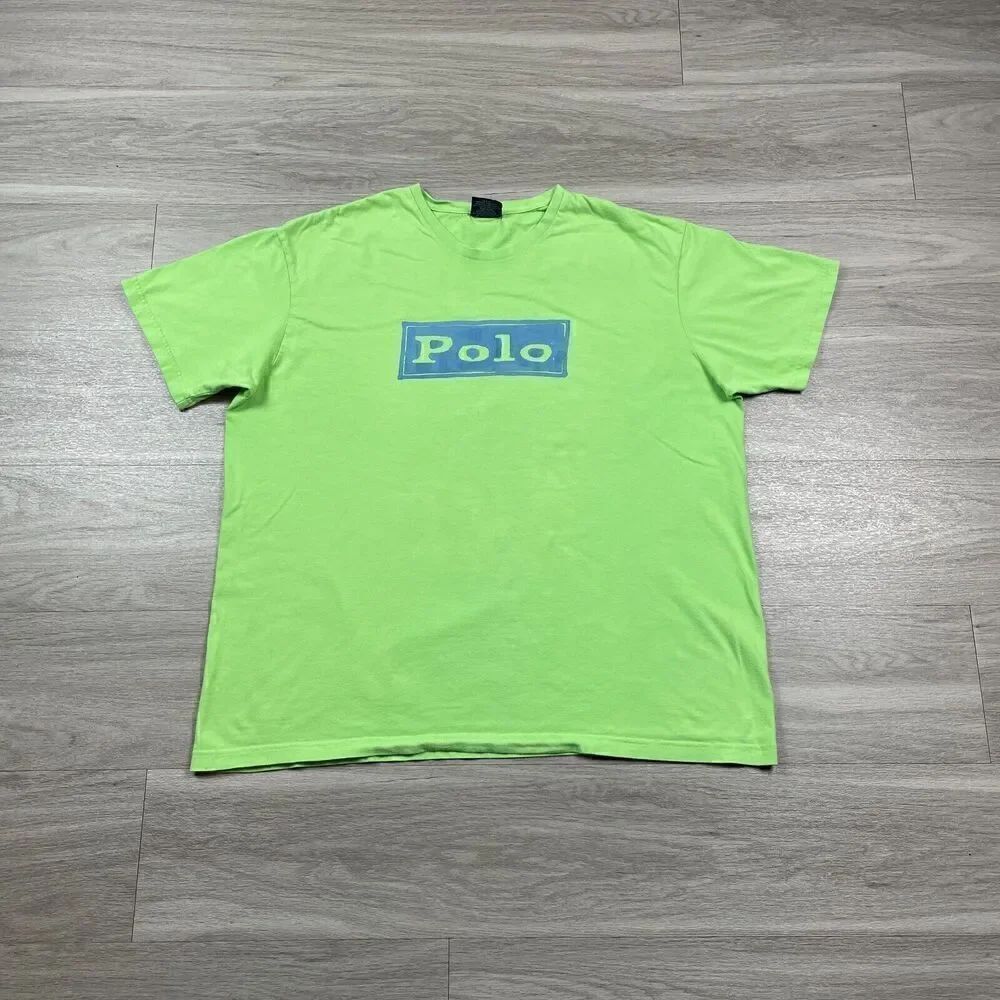 Vintage Polo Ralph Lauren Shirt Mens Extra Large Green Box Logo Casual
